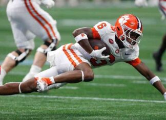 Injured Clemson Receiver Tyler Brown Misses Third Game in a Row. news-02112024-193901