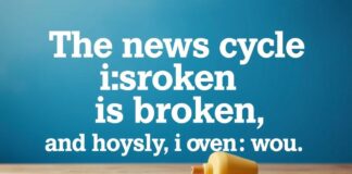 The news cycle is broken, and honestly, I'm over it.